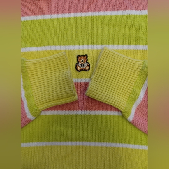 Teddy Fresh EUC Knit L/S Sweater Pink Green Size Medium - Picture 5 of 8